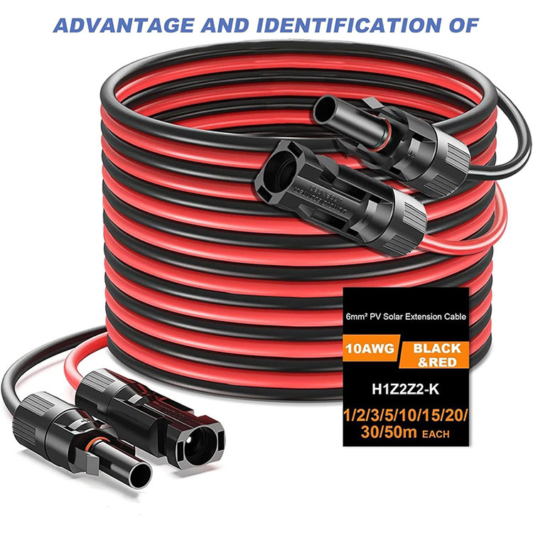 Direct Burial 10AWG Solar Extension Cable 50Ft