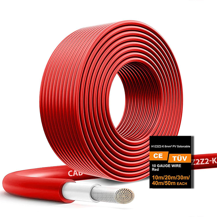 ធន់ទ្រាំនឹង conductor ទាប 10AWG ខ្សែ photovoltaic 65FT